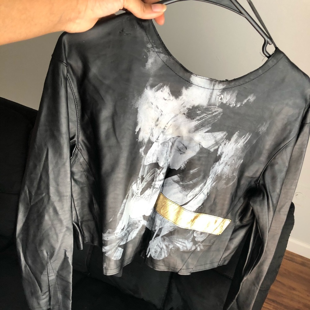 Zara leather shirt